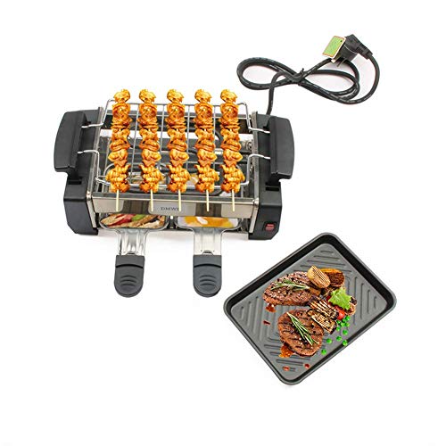 Moke-Free Electric Raclette Grill Doppelschicht-Antihaft-Bratpfanne für Barbecue Mini Barbecue Skillet Machine Roaster