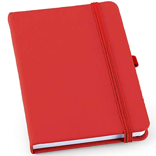 Caderneta de Anotações 9x14cm 80 Folhas Pautadas TopGet (Vermelho)