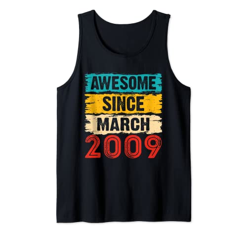 Regalos de 14 años de edad impresionante desde marzo de 2009 para 14 cumpleaños Camiseta sin Mangas