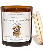 Golden Retriever Gifts & Decor,Dog Mom Gifts, Smells Like Golden Retriever Farts Candle - Lavender & Eucalyptus, Crafted by Natural Soy Wax & Natural Essential Oils