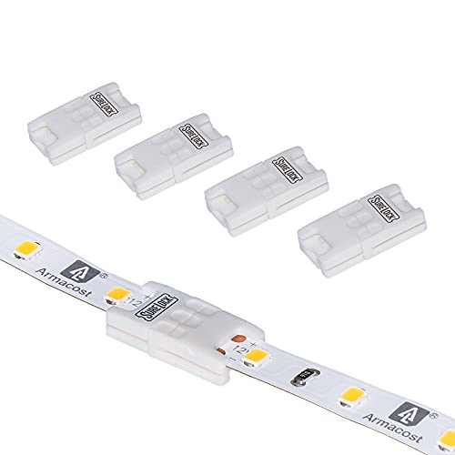 Image of Armacost Lighting SureLock White LED Tape Light Splice Connector- 5 Pack. 560821
