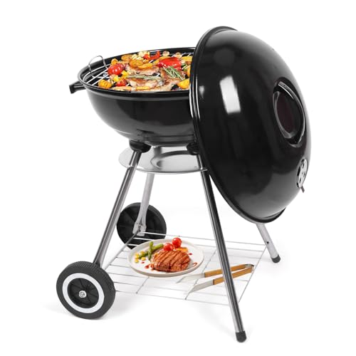 Outvita BBQ charbon 18 po acier inoxydable roues
