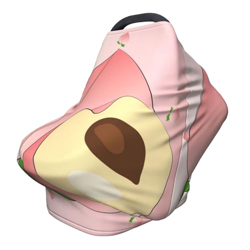 XZDHYZ cartoon peach Versatile full-print Stroller Chair Cover/Nursing Cover, specially designed for your baby, Black