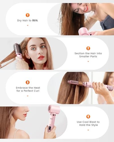 Tqcir 8-in-1 Auto-Wrap Air Styler with Coanda Curlers — view 9