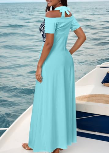 Image of SheKiss 2026 Women's Casual Summer Floral Long Maxi Dresses Floor Length Sleeveless Plus Size Sundresses
