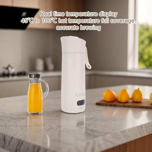 Pava Eléctrica Portátil 400ml Haofy 110V con Control Digital miniatura 4