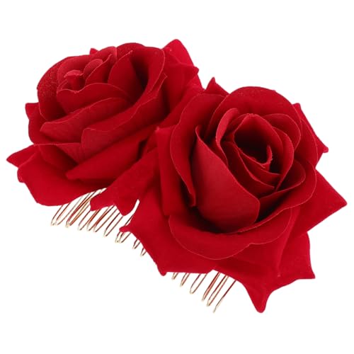 AUTSUPPL ?真花ブライダルヘアコーム 軽量快適 多用途 結婚式用花嫁髪飾り 上品なアップスルに