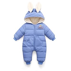 Baby Sneeuwpak Winter Romper Outfits Jongens Meisjes Katoen Hooded Jumpsuit Warm Lange Mouwen Cartoon Konijn 0-24…