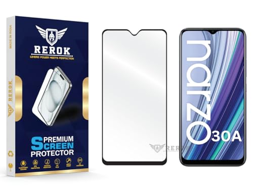 Image of Gorilla Tempered Glass Screen Protector Compatible with Realme Narzo 30A [Pack of 1] | Edge-to-Edge, Bubble-Free, Case Friendly, Easy Installation Kit