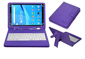 Acm USB Keyboard Case Compatible with Lenovo Tab M8 Tb 8505x Tablet Cover Stand Study Gaming Direct Plug & Play - Purple