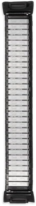 Speidel Twist-O-Flex™ Stainless Steel Watchband Compatible for use with the Fitbit Charge 5 in Brushed Silver or IP Black Sizes XXS, XS, S, M, L, XL, XXL, XXXL