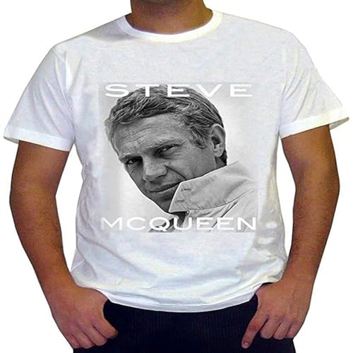Badon Steve Mcqueen Men's T Shirt White Size XL