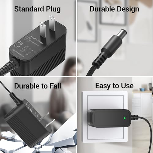 Image of 9V Power Supply for Roland PSB-1U Power Adapter for Roland Keyboard | PSB-120 ACB-120 ACF-120 ACK-120 ACI-120 VG-99 GT-10 SPD-SX AX-09 FA-06 Electronic Keyboard Charger AC-DC Replacement