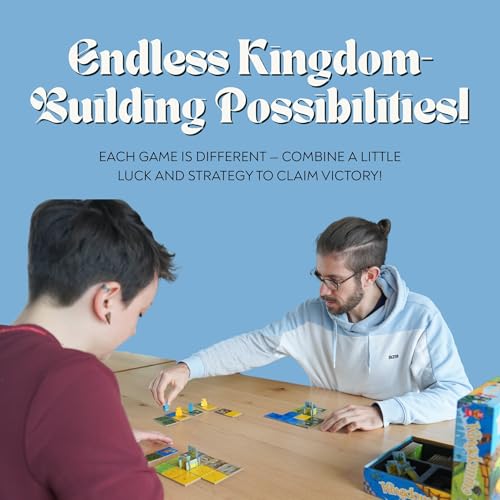 Blue Orange - Kingdomino - Jeu de société et de réflexion -Élu Meilleur Jeu de l'Année - Jeu de Domino - Jeu de tuile - Auteur Français - à partir de 8 Ans