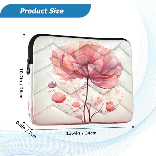 Funda para portátil de 13-14 pulgadas con diseño floral miniatura 3