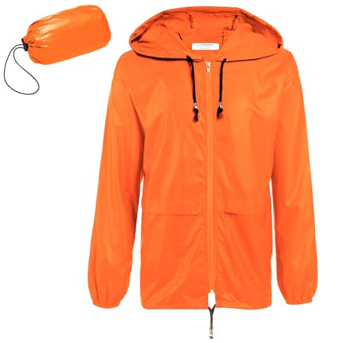 Image of COOFANDY Mens Packable Rain Jacket Lightweight Waterproof Raincoat with Hood Outdoor Rain Gear Travel Hiking Cycling