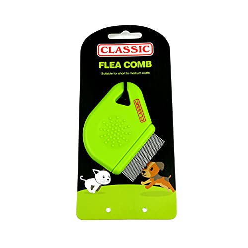 Classic Pet Flea Comb for Cats & Dogs, Green