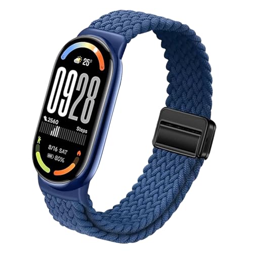 Miomg �o���h Xiaomi Smart Band 10/9/8 �Ή� �����x���g mi band 10 �ւ��o���h mi strap 9/8 �r���v�o���h �x���g �i�C���� �҂ݍ��� ���C�z�����o�b�N�� �E�H�b�`�o���h ���v�o���h �e�͐� �L�k�� ��