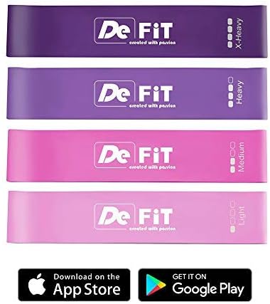 Premium Resistance Booty Bands - Thick Elastic Bands for Legs and Butt – Set of 4 Butt Workout Resistance Bands + Carry Bag + Unique Workout iOS/Android App + Videos + eBooks + Nutrition Guide
