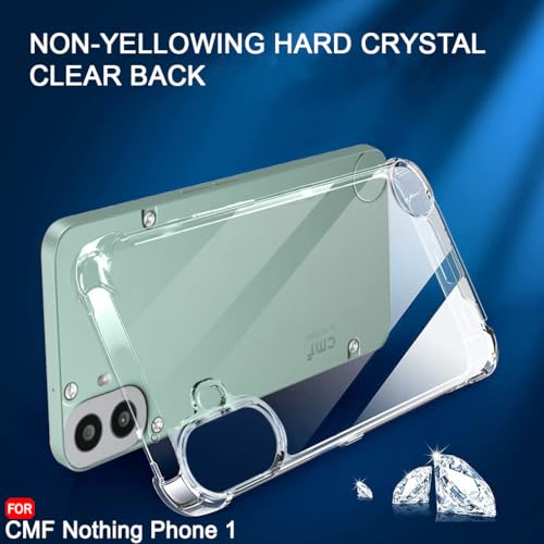 Image of TheGiftKart Crystal Clear Back Cover Case for Nothing CMF Phone 1 5G | 360 Degree Protection | Shock Proof Design | Transparent Back Cover Case for Nothing CMF Phone 1 (PC & TPU, Transparent Bumper)