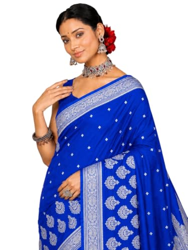 Image of Women's Glory Banarasi Satin Silk With Embroidered Design.