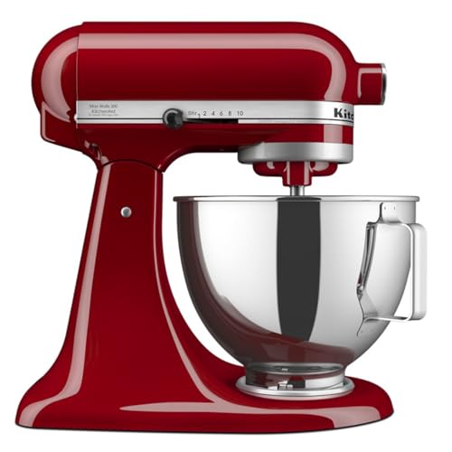 La mejor selección de kitchenaid artisan , tabla con los diez mejores. 46 KitchenAid Batidora de pedestal Deluxe de 4.5 cuartos con cabezal inclinable - Rojo Imperio
