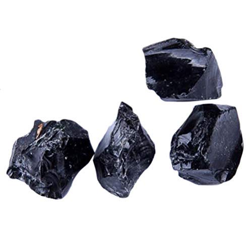 天然黒曜石クォーツ 原石 クリスタル 2ピース NIN190-2pcs