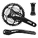 Soekodu Guarnitura Bicicletta 170mm, BCD 64mm/104mm MTB Hollow One Piece Trasmissione pedivella 22T-32T-44T velocità variabile con Movimento Centrale Compatibile con velocità 7/8/9