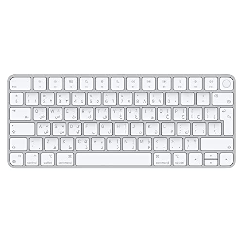 Image of Apple Magic Keyboard with Touch ID (for Mac Computers with Apple Silicon) - Arabic - Silver (Renewed)