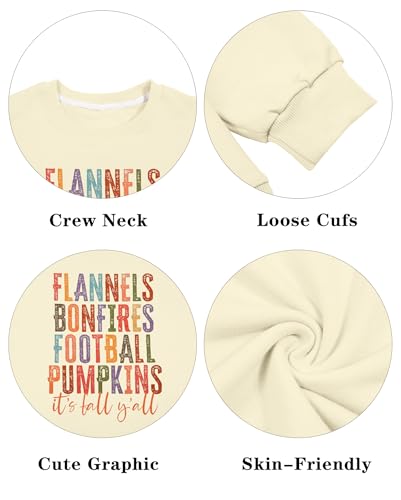 FASHGL Oversized Sweatshirt for Women Crewneck Fall Sweatshirts Autumn Graphic Tee Shirt Long Sleeve Top Pullover Tops