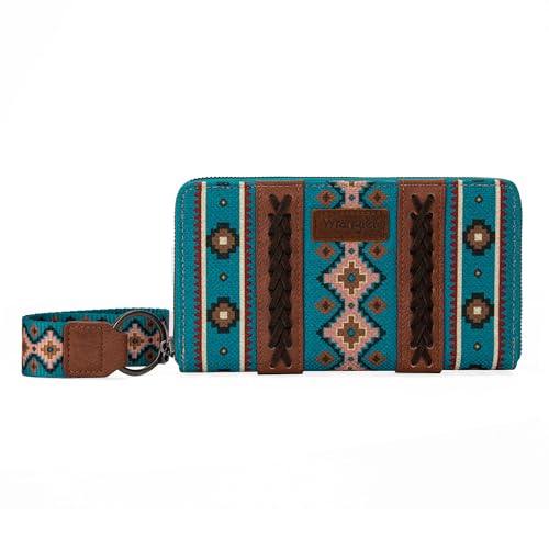 Image of X Wrangler Wristlet Western Wallet Boho Aztec Credit Card Holder for Women
