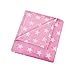 HYSEAS Velvet Plush Throw, Home Fleece Throw Blanket, 50x60 Inches, Pink Star