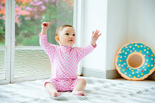 Image of VAENAIT BABY Girls One-Piece Swimsuit, UPF 50+ Long Sleeve Rash Guard, Ruffle Swimwear Infant & Toddler for 0-2 Years