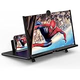 Chayoo スクリーンアンプ 16インチ【2025発売NEWモデル·大画面満喫】スマホ拡大鏡スタンド 5倍 3D 360°自由回転 スタンド折り畳み式 拡大スクリーン 目の保護 疲労軽減 画面拡大 軽量 携帯便利全部スマートフォンに適用(ブラック)