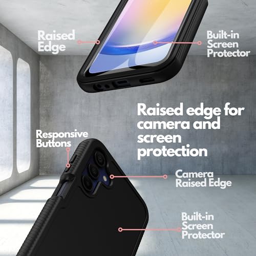 Coque Galaxy A25 5G CBUS noir mat avec protection écran intégrée robuste - 3
