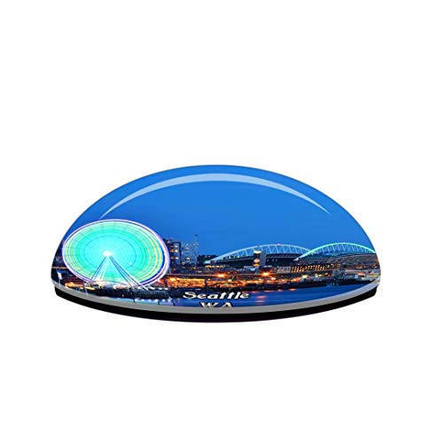 Imán de Cristal 3D Souvenir Seattle Washington USA miniatura 3