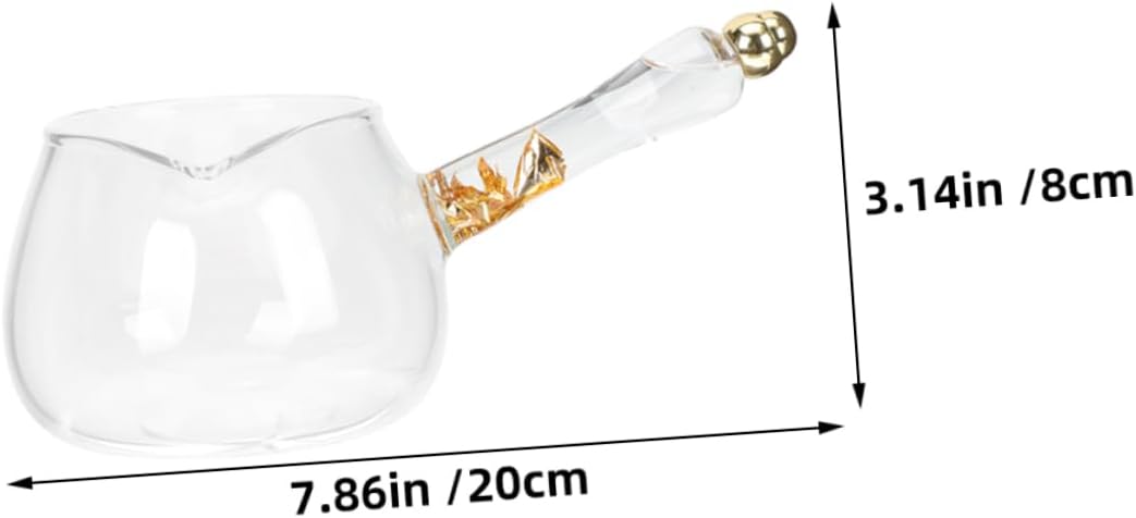 2-pc Glass Tea Cup Strainer Set Heatproof Portable for Tea Coffee Serving