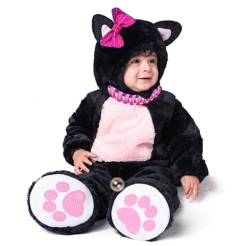 Disfraz de gato bebé para niñas Halloween miniatura 4
