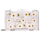 Form: Klappe Tamkyo Mode Acryl Transparent Daisy Umh？Ngetasche Damen Taschen Hochwertige Klare Umh？Ngetaschen (Wei？)