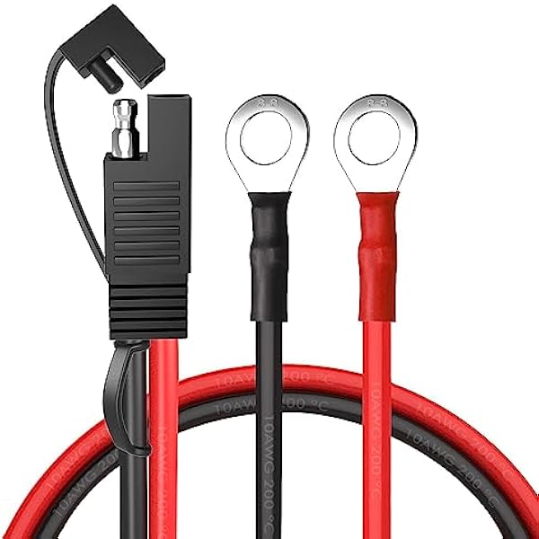 Kabel SAE 10AWG O Ring 8 mm kabel SAE akumulator motocyklowy 12 V 24 V, odpowiedni do ładowania akumulatora samochodowego i motocyklowego