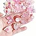 FULUSODO 60pcs Set, Pink Flat Back Bulk Mixed Resin Set Ornament Scrapbooking