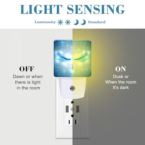 Image of Night Light Plug into Wall Shiny Blue Abstract Dragonfly Night Light with Dusk to Dawn Sensor for Kid Girls Boys Women Men Room Decor, Hallway, Kitchen, Bathroom, Nursery, Stairs