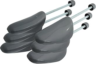 Incutex 3 Pairs Shoe Stretcher Sizes 6-10, Plastic Shoe Shapes for Men and Women, Shoe Extender, Shoe Trees for Sneakers, Ballet Flats, Loafers, Grey