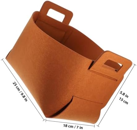 Brown Foldable Polyester Clothes Basket with Handle for Storage — 사진 2