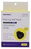 KEHOLL FFP2 Maske SCHWARZ 20-er Pack 20x Atemschutzmaske, Maske ?95% EU CE zertifiziert 2163 einzelverpackt im PE-Beutel