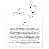 AMERICAN LUXURY GIFTS Leo Constellation Zodiac Art - Modern Astrology Wall Decor, Celestial Print for Bedroom, Office, Dorm - Inspirational Horoscope Spiritual Gift 11x14 Unframed