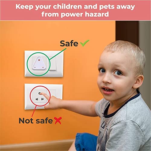 Image of KBS Baby Safety Electric Switch Board Dummy Socket Plug Cover Guards Kids Protection Proofing White Baby Safety Products (KBS-DUMMY-PLUG-24)