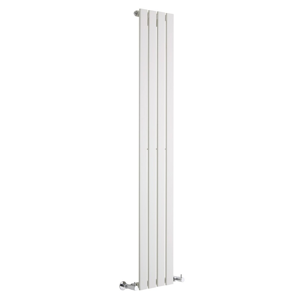 Milano Alpha White Vertical Single Flat Panel Radiator - 1600mm x 280mm