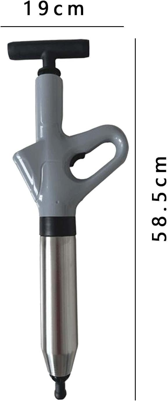 Generic Powerful Air Pressure Plunger for Toilets and Drains, Gray, 58.5cmx19cmx7.5cm