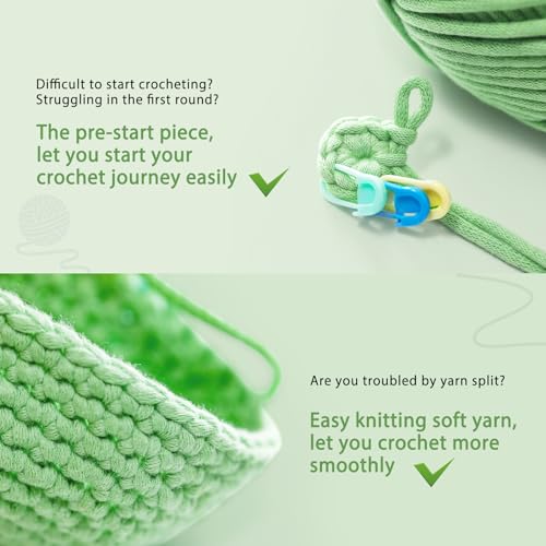Complete Beginners Crochet Kit - Turtle Crochet Kit, All You Need in, Include Step-by-Step Video Tutorials, Easy Using Soft Yarn, Instruction, Birthday Gift for Adults, Teens by CrochetBox - Image 6